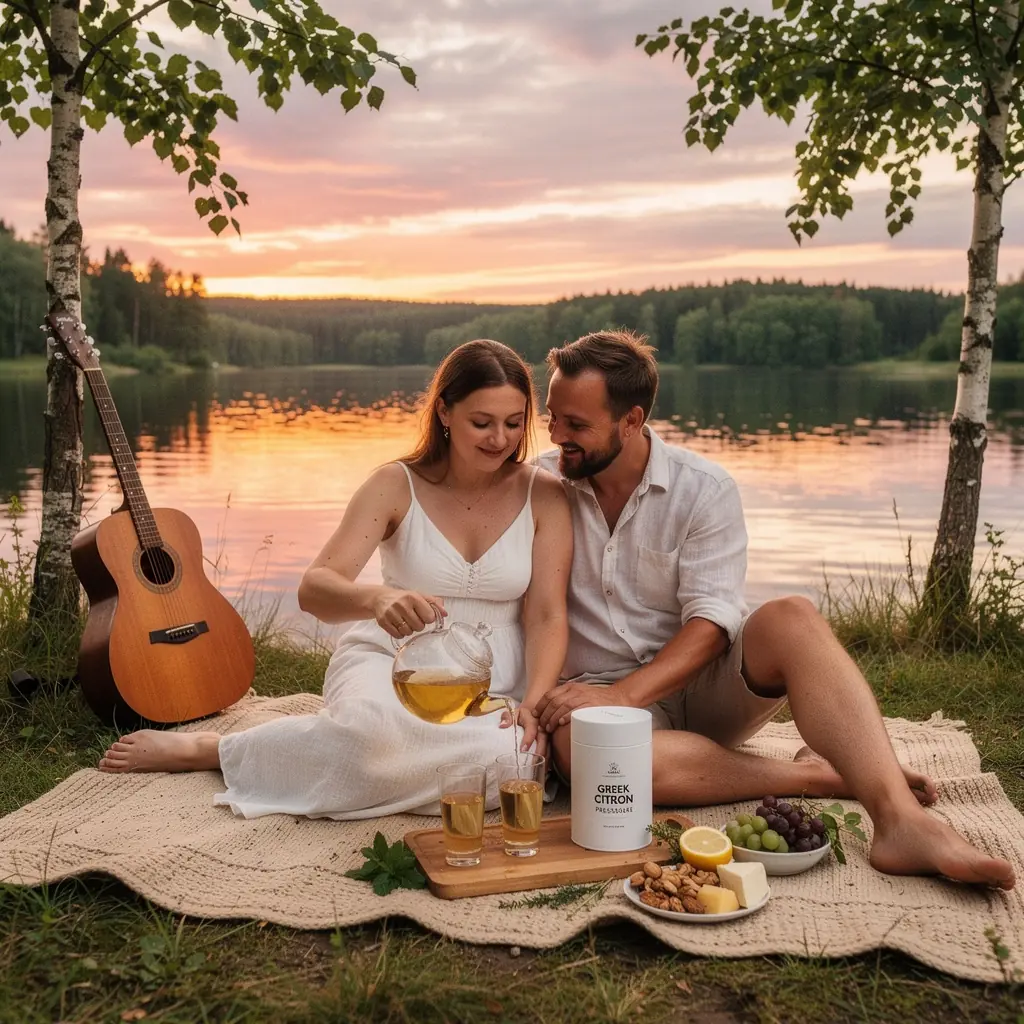 Graikijos kraštovaizdis, kur auga citrinos medžiai.